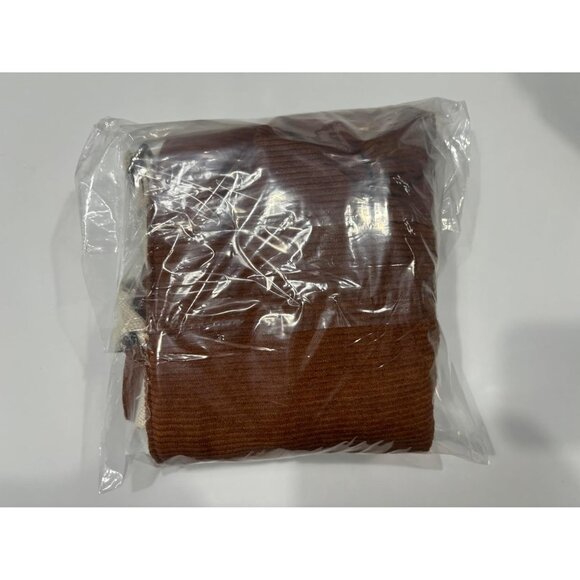 Prite Women Brown Corduroy Large Hobo Shoulder Crossbody Tote Bag With Pockets - Picture 7 of 12